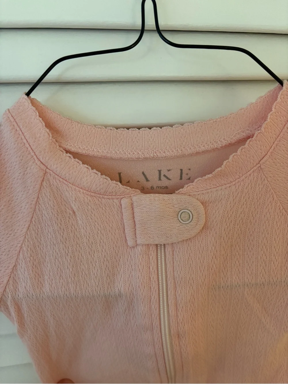 LAKE pajamas Pink Baby Footed Zipper One-Piece